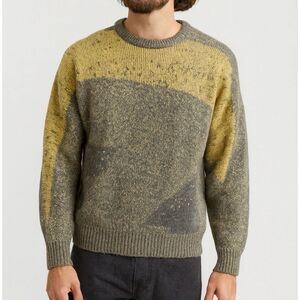 Bugatchi Uomo Sweater Mens Sz L Dad Grandpa Cosby Pullover Crew Abstract 90s